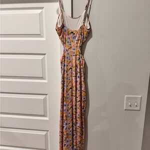 G/FORE Pink and Orange Floral Maxi Dress
